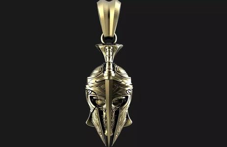 Spartan skull pendant