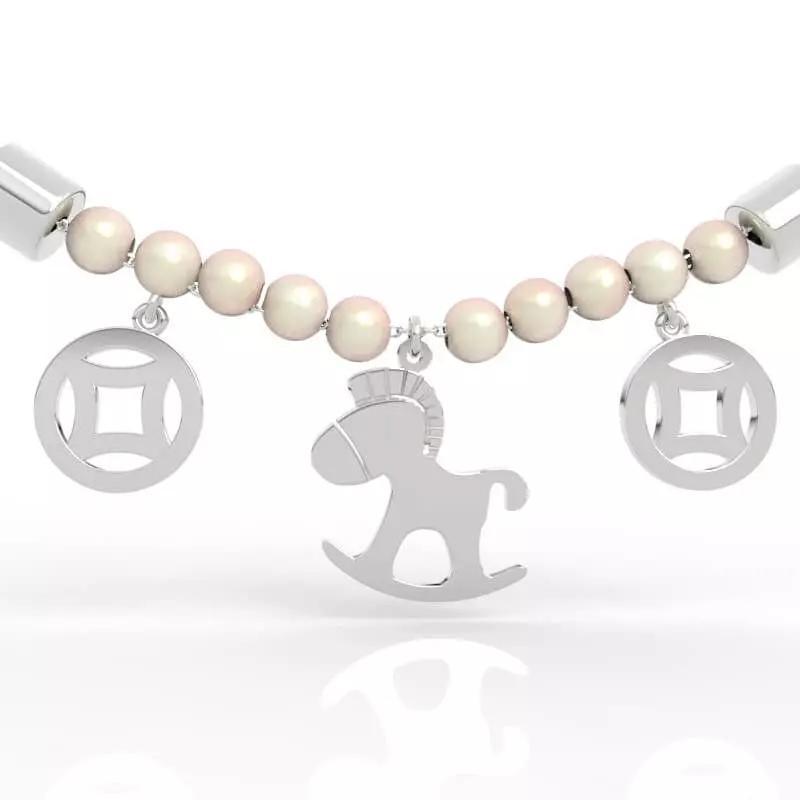 Premium Rocking Horse Pendant Bracelet CAD File