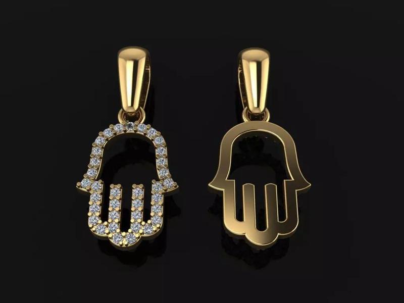 HAMSA DIAMOND PENDANT