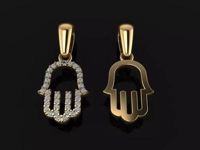 HAMSA DIAMOND PENDANT