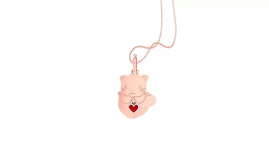 Panda With Heart Light Weight Kids Pendant Necklace Charms 3dm