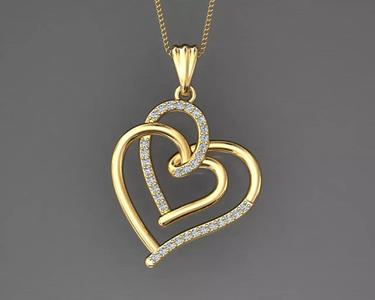 heart pendant diamond infinity