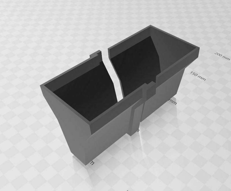 Jersey Barrier/curb Mold/Mould for Fingerboard/Tech deck. Resin or FDM printable.