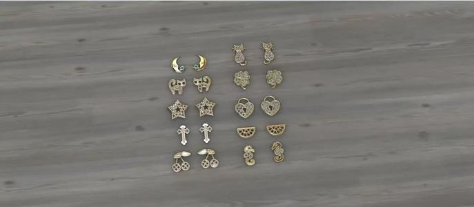 Aretes -Topitos para dama paquete de 10 -v-