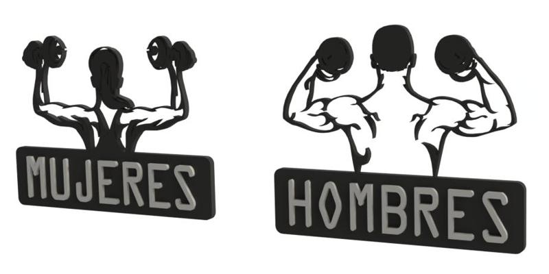 BATHROOMS/FITNESS CENTER SIGN