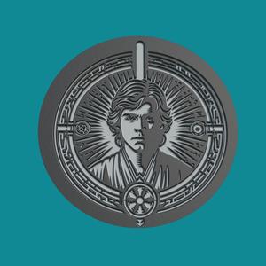 Luke Skywalker Print Model Luke Skywalker Medallion Luke Skywalker Wall Decor