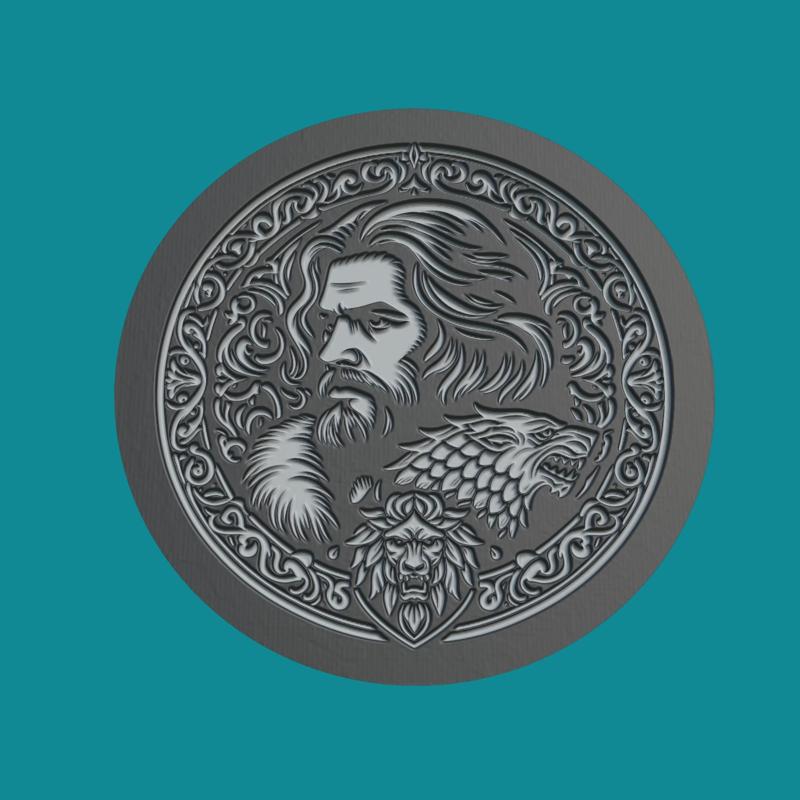 Robert Baratheon Print Model Robert Baratheon Medallion Robert Baratheon Wall Decor