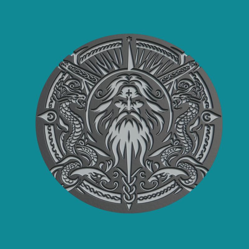 odin Print Model odin Medallion odin Wall Decor