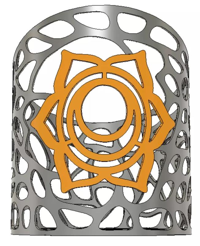 Sacral Chakra Glass Vase Holder