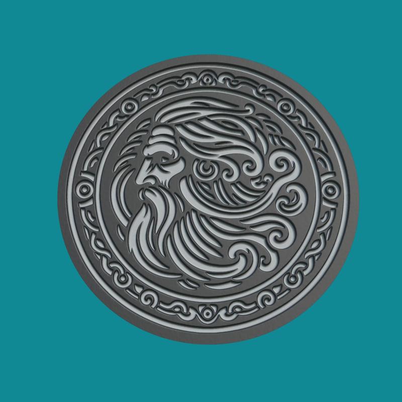 odin Print Model odin Medallion odin Wall Decor