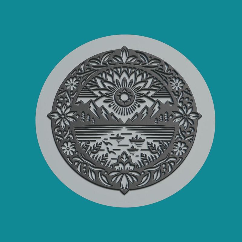 Lake Medallion Lake 3d Print Model