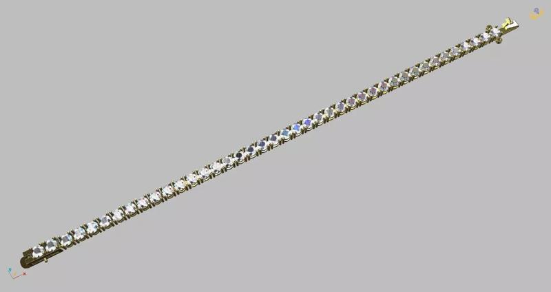 Riviera Round Gemstone Bracelet 3 50mm with clasp box