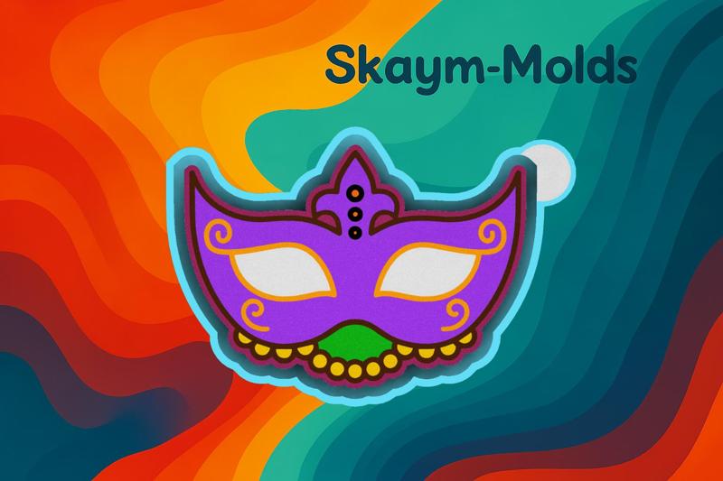 🎭👑 Masquerade Royale Design Mold – Freshie, Ornament, Resin & Candle Mold