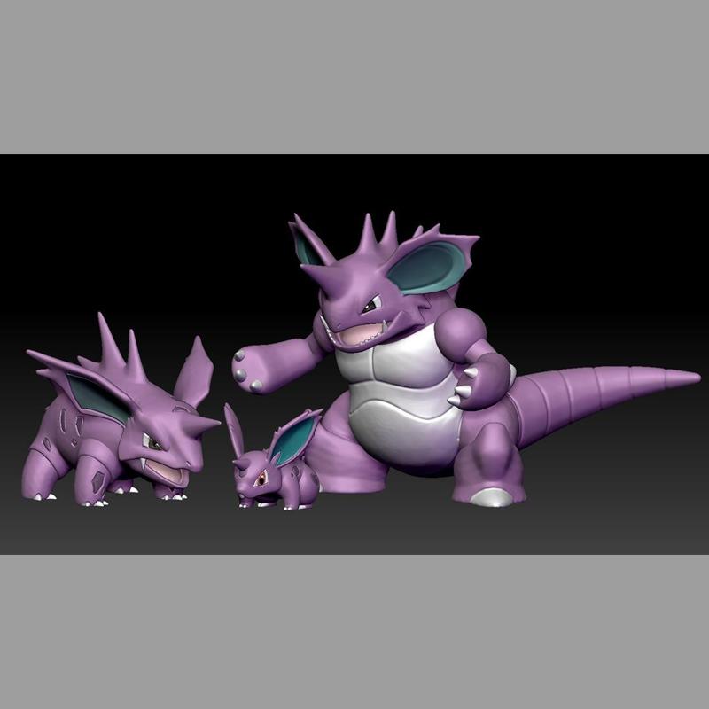 Pokemon NidoranM Nidorino Nidoking 3D print model