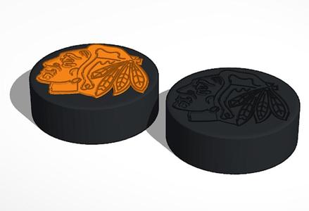 Chicago Blackhawks NHL Hockey Puck Logo