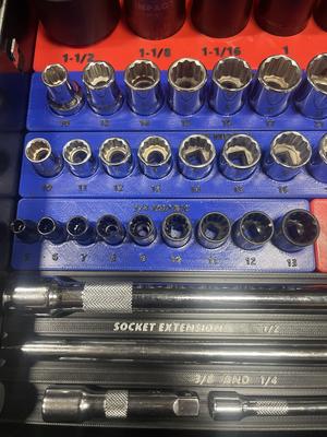 GRIDFINITY CRAFSTMAN 33089 1/4 INCH DRIVE METRIC SOCKET ORGANIZER 5 TO 13 MM