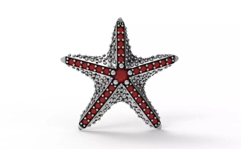 Starfish Diamond Pendant