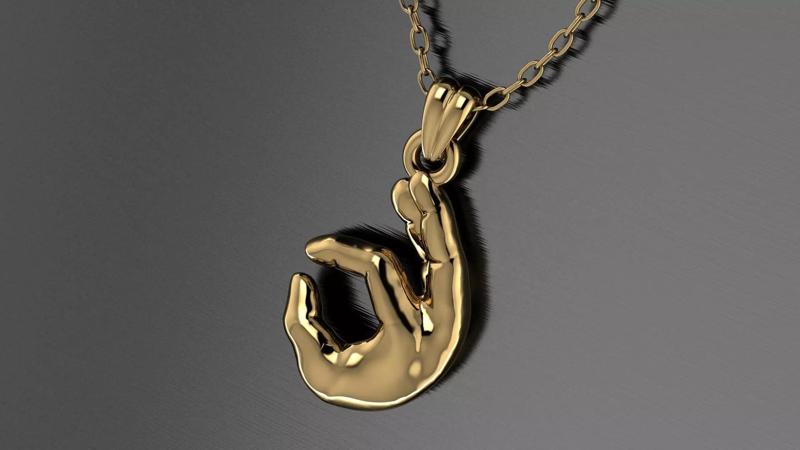 sticker hand pendant