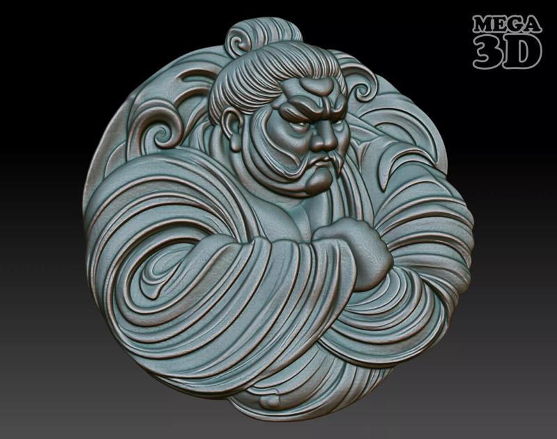 Sumo Wrestler basrelief 01 240802