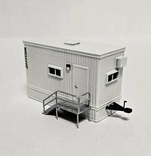 HO SCALE CONSTRUCTION OFFICE / JOBSITE TRAILER 8'X20'