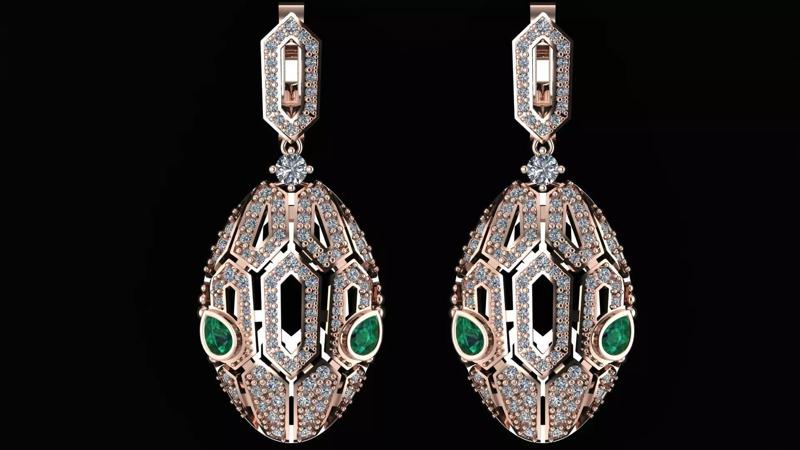 Serpenti Seduttori Earrings 3d printing model