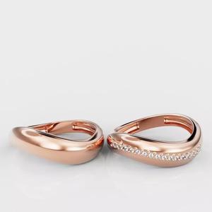 Wave ring and Wave ring with diamond 3D Model Collection