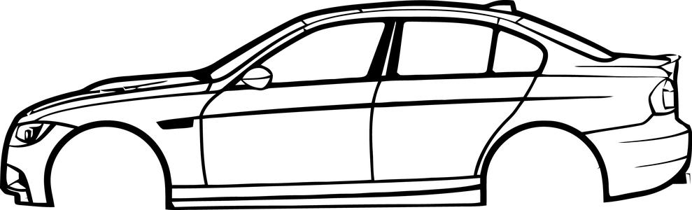 BMW M3 E90 SIDE SILUETTE