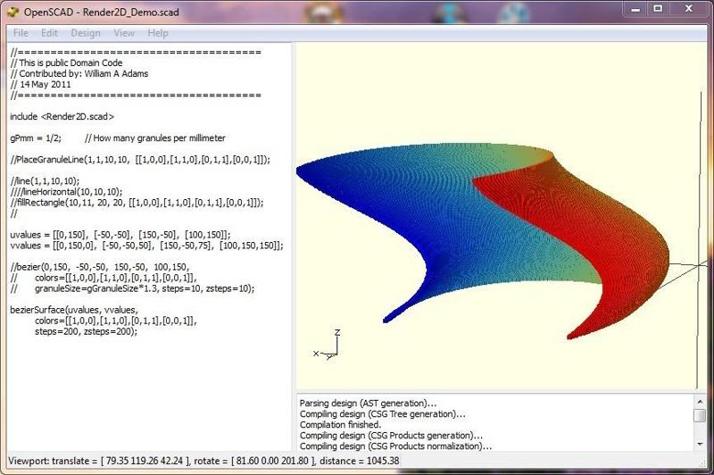 Granules in OpenScad