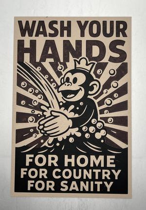 Wash Your Hands Propaganda Poster Art
