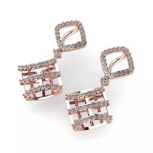 light Wight white gold diamond Earring-Nk-86ER