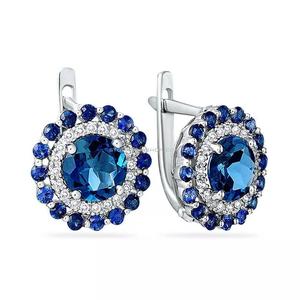 sapphire Centre Diamante Earrings 1070