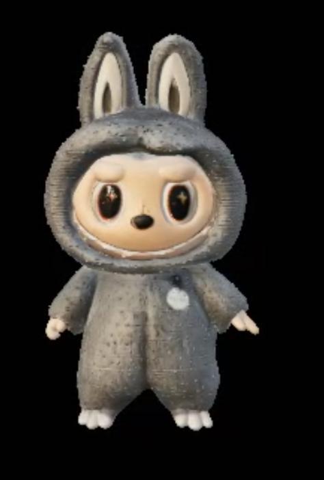 Gray Bunny Character 3D  printable model