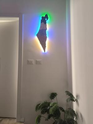 Israel 3D Map Wall Lamp model for 3D Printing