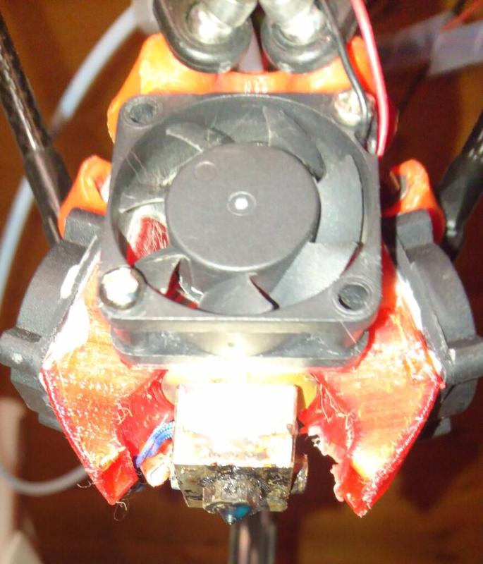 E3D v6 dual 25mm cooling fan holder