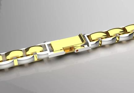 Luxury two-tone gold chain model bg0040