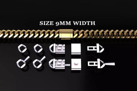 Cuban Chain Bracelet Necklace Link SIZE 9MM Width