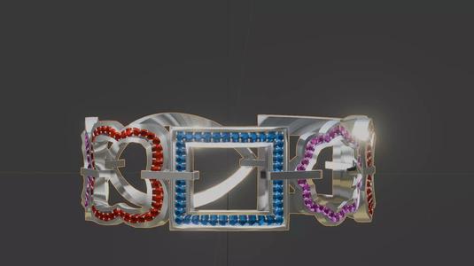 Elegant Multi Shape Bracelet  Model for Rendering and printing