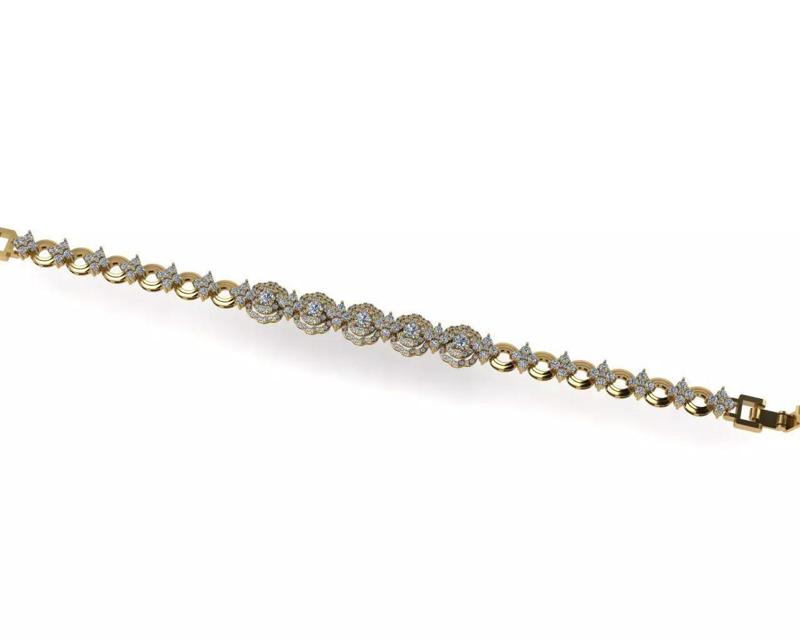 Diamond bracelets 3d render