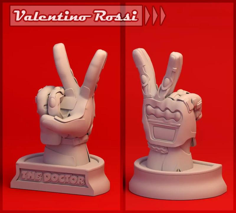 Valentino Rossi glove to print