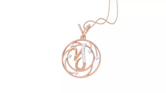 Alphabet - Y Diamond Pendant Necklace 3dm stl obj gltf glb 3mf