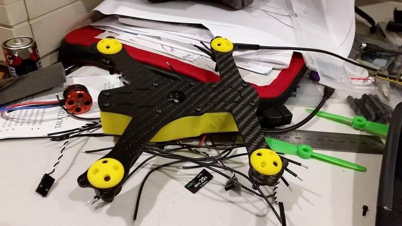 Quad skid for 1306 and 1407 size motors