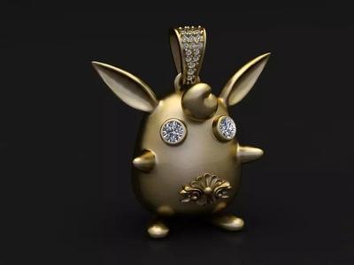 Luxury Golden Bunny Pendant