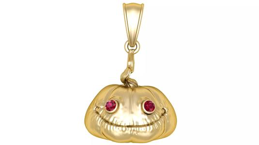 3D Printable Pumpkin Face Pendant