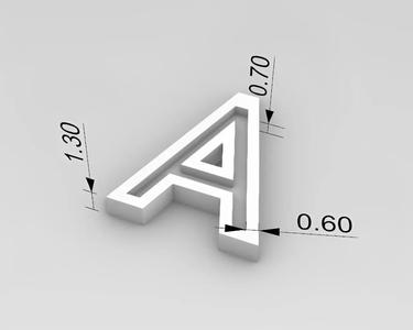 Alphabet Letters with Underside Groove