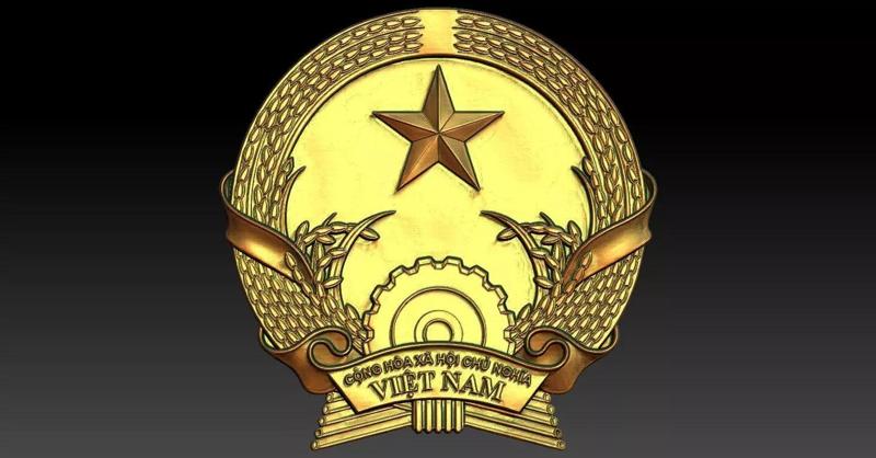 1 Vietnam national emblem CNC Relief Model