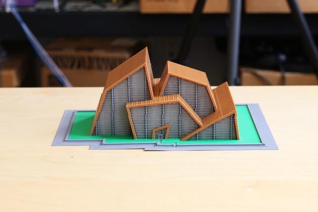 Nordic-Inspired Multi-color Architectural Model