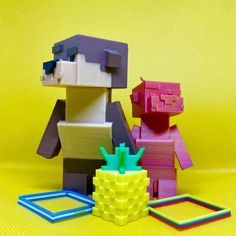 Otters minecraft 3 3D (papunutria parcenutria papuche)