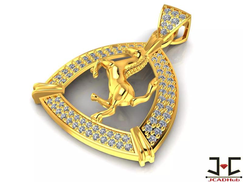 0244 - Horse Pendant - JCADHub