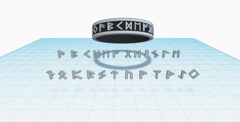 Viking Rune Ring inscribed with the Elder Futhark Runes Norse Ring Scandinavian Jewelry, ring size 6
