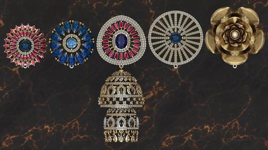 Earring Indian Jumco 5 in one